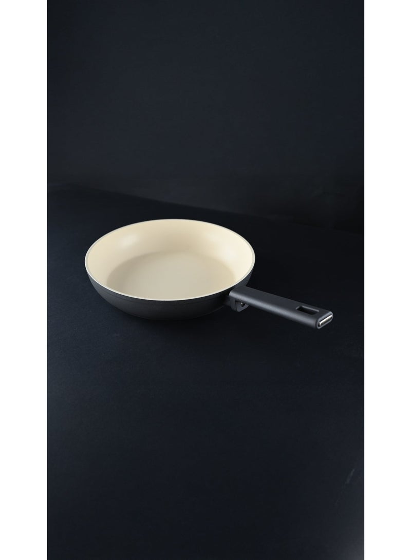 أوزو طقم أواني طهي تركية فاخرة من أوزو، 9 قطع، مصنوعة من الجرانيت الأسود غير اللاصق، مع أغطية زجاجية، رقم الموديل 3933، صنع في تركيا - Image 3